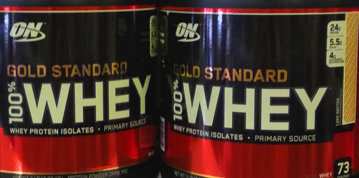 Розыгрыш большой банки Optimum Nutrition Gold Standard 100% Whey в Инстаграме магазина Fitbar