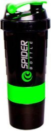 Шейкер Spider Bottle 2Go Black Edition Neon (Черно-зеленый, 500 мл)