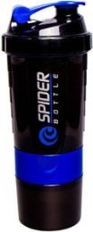 Шейкер Spider Bottle 2Go Black Edition Neon (Черно-синий, 500 мл)