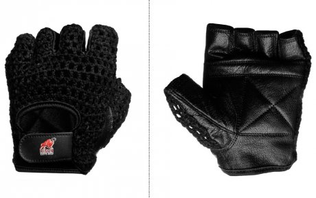 Перчатки кожаные с сеткой Bison 5001 (Черный)