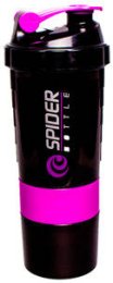 Шейкер Spider Bottle 2Go Black Edition Neon (Черно-фиолетовый, 500 мл)