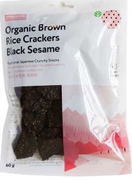 Brown rice crackers Black Seasame Organic (60 гр)