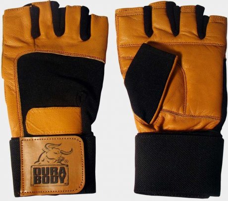 Grand Champion Mens Workout Gloves Leather Dura Body (Коричневый)