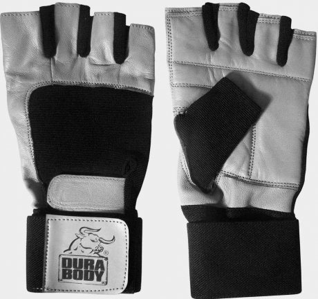 Grand Champion Mens Workout Gloves Leather Dura Body (Серый)