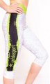 Бриджи женские K18-011 (Бело-черно-салатовый)