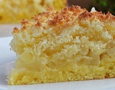 Творожный пирог с ананасами